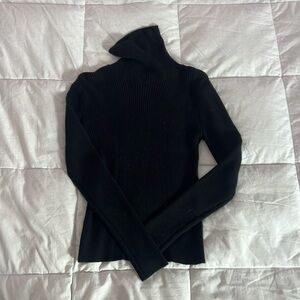 Fitted ribbed turtleneck